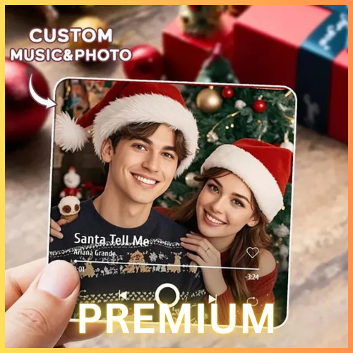 PREMIUM Customized Photo Music Fridge Magnet with Frame + Custom Song