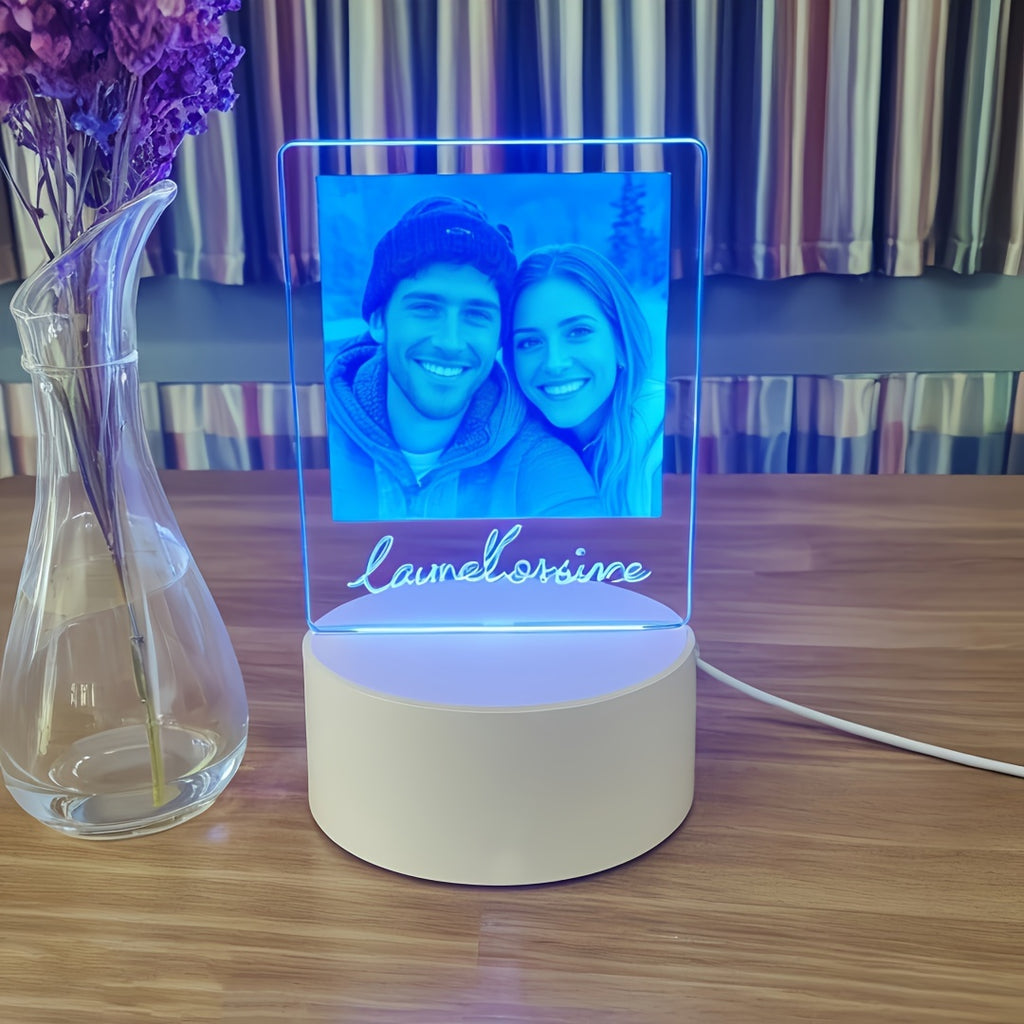 Picture Customization - Personalized Gift, Customize Table Lamp with Picture, Atmosphere Light, Personalized Night Light, Give it to Girlfriend, Women's Gift