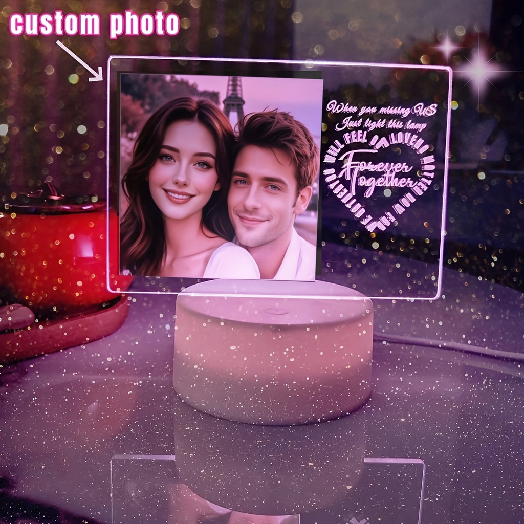 Picture Customization - Personalized Gift, Customize Table Lamp with Picture, Atmosphere Light, Personalized Night Light, Give it to Girlfriend, Women's Gift