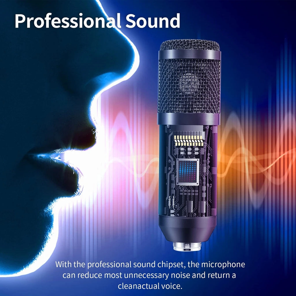 Professionelles 7-teiliges Podcast-Studio-Kit mit Schwenkarm & Shock Mount