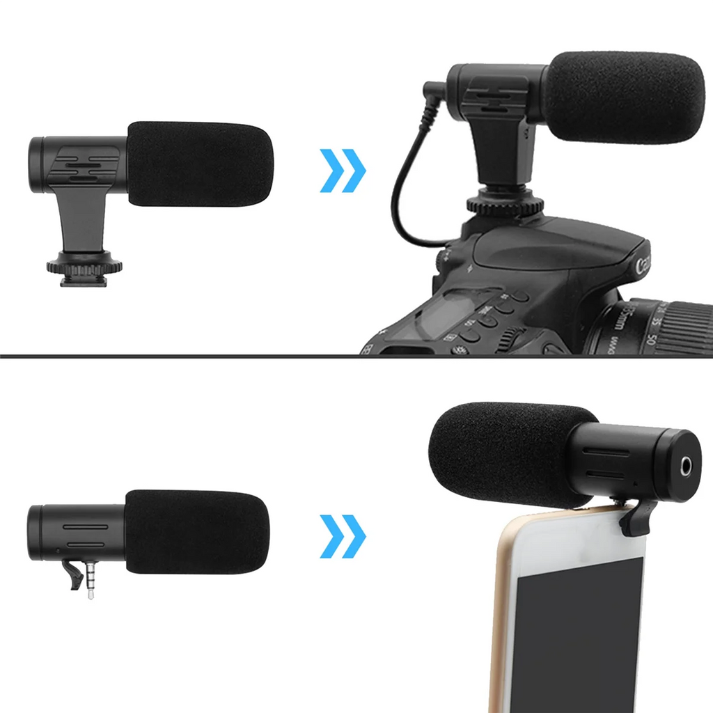 Pro-Video Mini On-Camera Microphone for DSLR & Smartphones (3.5mm)