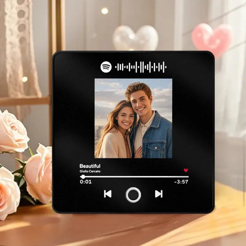 PREMIUM Customized Photo Music Fridge Magnet with Frame + Custom Song