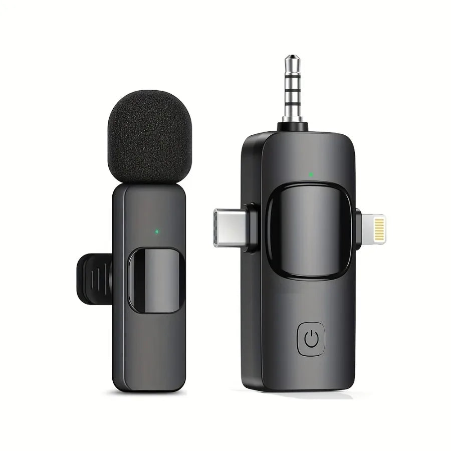 2.4GHz Wireless Lavalier Microphone with Intelligent Noise Reduction